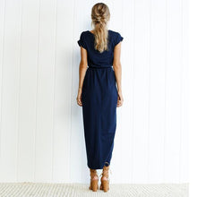 Caitlin - O-Neck Split Dress